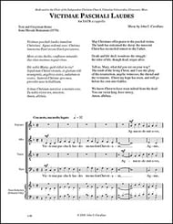 Victimae Paschali Laudes SATB choral sheet music cover Thumbnail